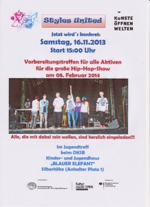 Ankündigungs-Plakat Styles United