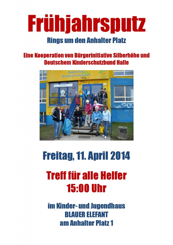 Frühjahrsputz rund um den Anahlter Platz auf der Silberhöhe. Eine Kooperaktion zwischen der Bürgerinitiative und dem DKSB "Blauer Elefant"